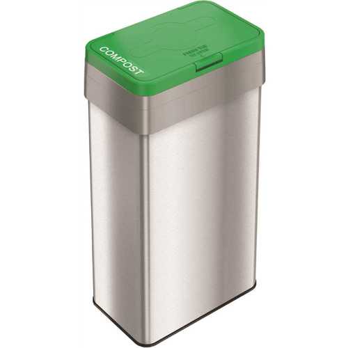 HLS COMMERCIAL HLS21UOTCOP 21 Gal. Stainless Steel Compost Bin with Opening Lid