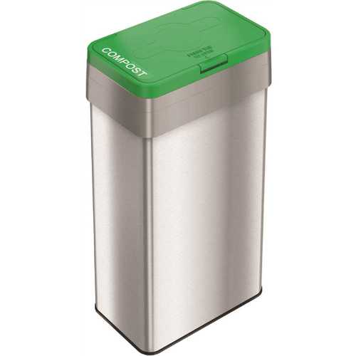 21 Gal. Stainless Steel Compost Bin with Opening Lid