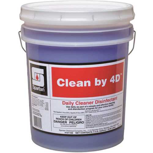 Clean by 4D 5 Gallon Fresh Scent 1-Step Cleaner/Disinfectant