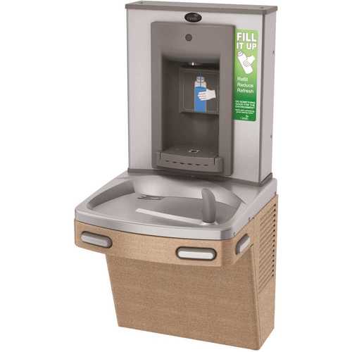 OASIS PG8SBF Combo - Barrier Free Versa Cooler II Refrigerated Drinking Fountain with Bottle Filler in Sandstone
