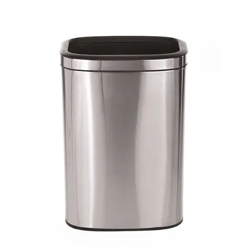 10.5 Gal. Stainless Steel Rectangular Liner Open Top Trash Can