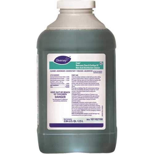 CREW 101102190 2.5 l Fresh Restroom Floor and Surface SC Non-Acid Disinfectant Cleaner