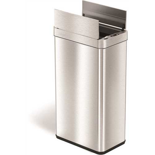 18 Gal. Stainless Steel Wings Open Lid Sensor Trash Can