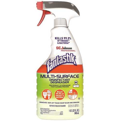 FANTASTIK 311836 Multi-Surface Disinfectant Degreaser 32 oz. Trigger