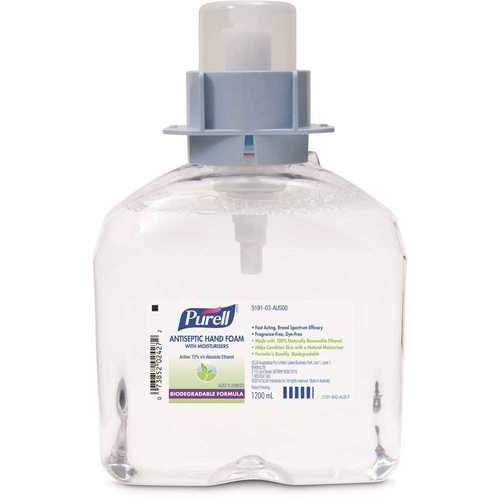 PURELL 5191-04 Advanced Green Certified Instant 1200 mL Fragrance Free Hand Sanitizer Foam Refill - pack of 4