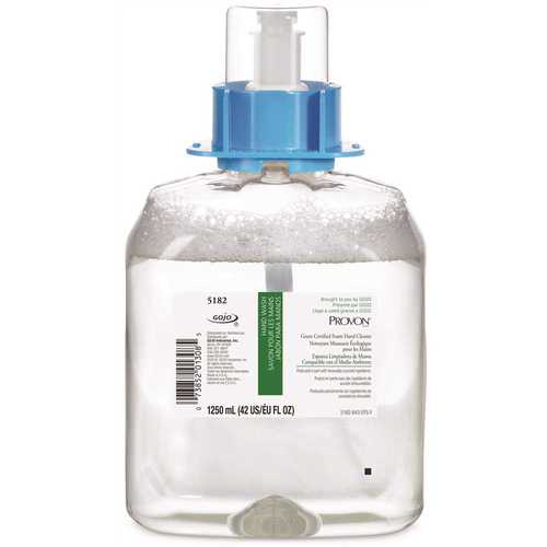 PROVON 5182-04 Green Certified 1250 mL Fragrance Free Foam Hand Soap Cleaner Dispenser Refill - pack of 4