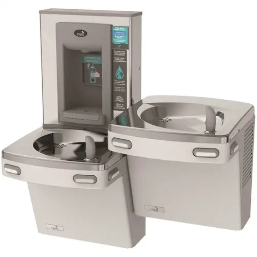 VersaCooler II COMBO ADA, Greystone Electronic Bottle Filler and Bi-Level Drinking Fountain