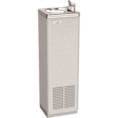 OASIS P3CP GST Free-Standing Push-Button Drinking Fountain in Greystone