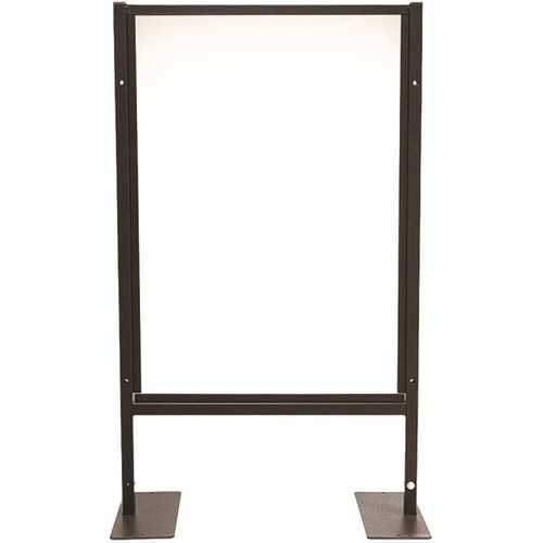 24 in. x 41 in. x 1 in. Protective Sneeze Plexi Shield - Tabletop with Feet