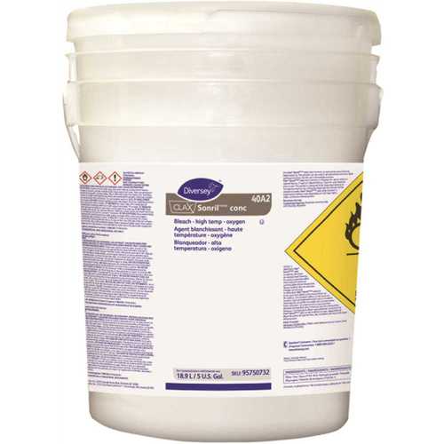 CLAX 95750732 Sonril Concentrate 5 Gal. Bleach For White Clothes Fabric Stain Remover