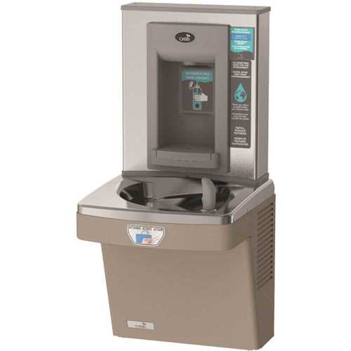 OASIS PGEBFT Contactless, Hands Free Single Level Drinking Fountain, non-refrigerated, ADA, with Contactless Bottle Filler, Sandstone