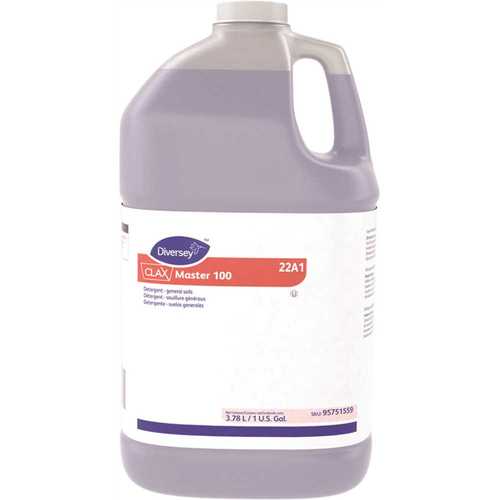 DIVERSEY 95751559 Clax Master 100 22A1, 1 Gal. Unscented Liquid Laundry Detergent (192 Loads)