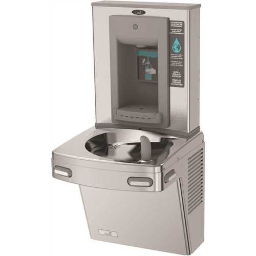 OASIS 504441 Refrigerated ADA Stainless Steel Energy/Water Efficient Single Level Drinking Fountain with Manual Bottle Filler