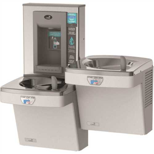 OASIS PGF8EBFSLTT STN Refrigerated ADA Stainless Steel Bi-Level Drinking Fountain Filtered with Contactless Bottle Filler