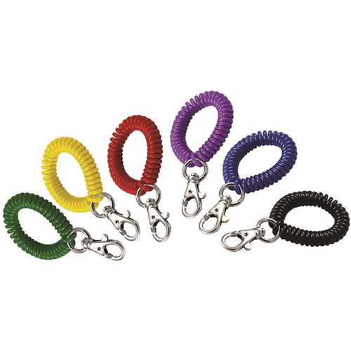 Lucky Line Products 40775 Wrist Coil with Trigger Snap in Assorted Colors - pack of 25