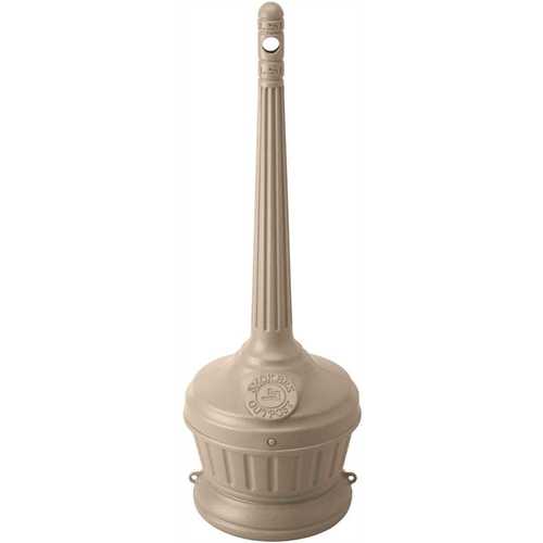 COMMERCIAL ZONE 711402 Smoker's Outpost 1.25 Gal. Beige Seated Cigarette Receptacle Outdoor Ashtray