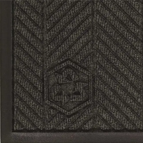 M+A Matting 2240700035 WaterHog Eco Elite Classic Black Smoke 35 in. x 59 in. Universal Cleated Backing Indoor / Outdoor Mat