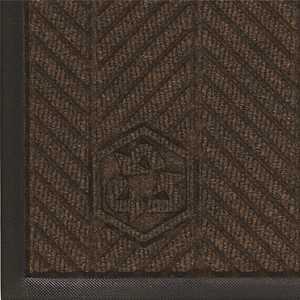 M+A Matting 2240750035 WaterHog Eco Elite Classic Chestnut Brown 35 in. x 59 in. Universal Cleated Backing Indoor / Outdoor Mat
