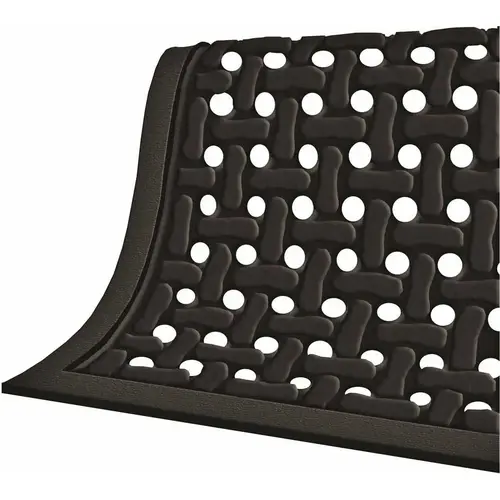 M+A Matting 420010039 Comfort Flow Black 34 in. x 109 in. Anti-Fatigue Mat
