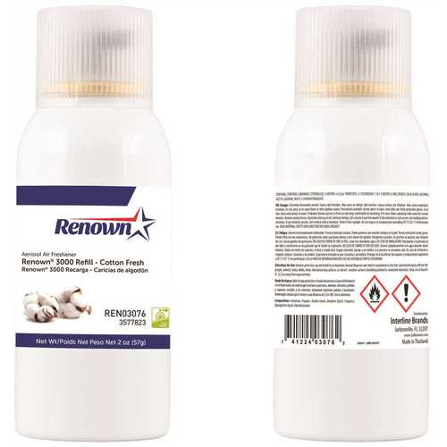 Renown REN03076 3000 Series 2 oz. Cotton Fresh Odor Neutralizer Aerosol Dispenser Refill