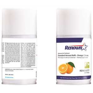 Renown REN03077 6 oz. Orange Citrus Odor Neutralizer Aerosol Dispenser Refill