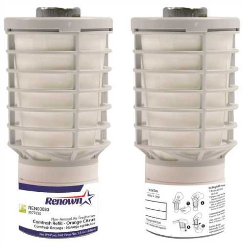 Renown REN03083 Comfresh 1.6 oz. Orange Citrus Continuous Air Freshener/Neutralizer Refill