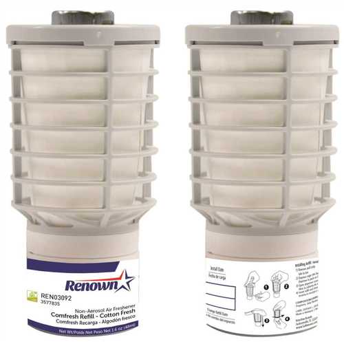 Renown REN03092 Comfresh 1.6 oz. Cotton Fresh Continuous Plug-In Air Freshener Refill Clear