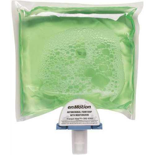 ENMOTION 42821 Moisturizing BZK Antimicrobial Foam Soap Dispenser Refill, Tranquil Aloe