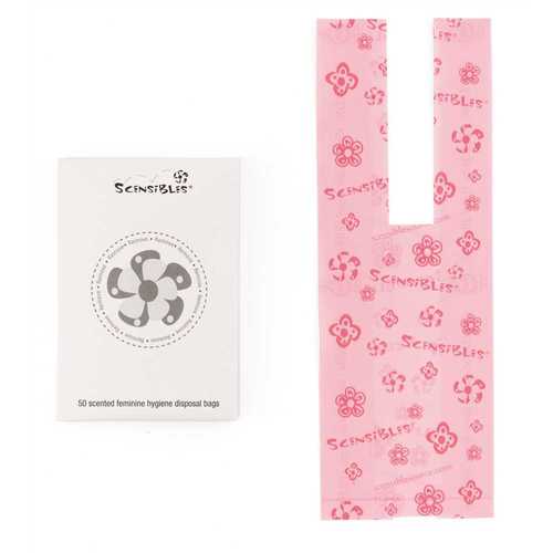 SCENSIBLES SBX50 Personal Disposal Bags Pink - pack of 24