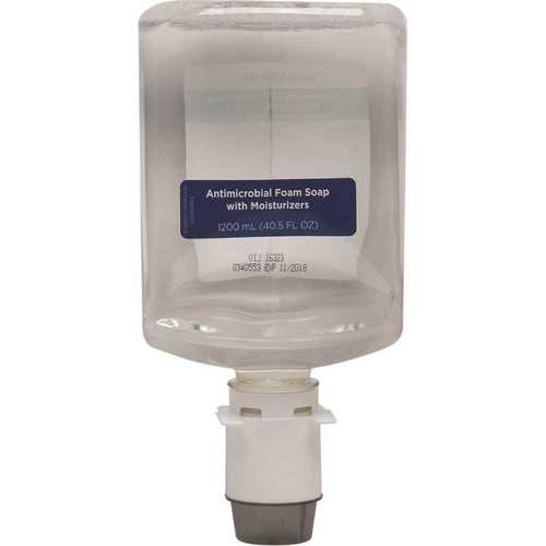 Gen 2 Moisturizing Antimicrobial E-2 Rated Foam Soap Dispenser Refill Dye and Fragrance-Free (2 Bottles Per Case)