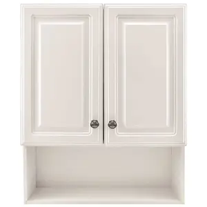 23-1/8 in. W x 27-7/8 in. H Framed Surface-Mount Bathroom Medicine Cabinet in White