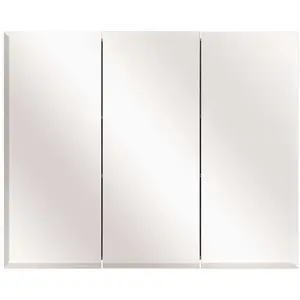 36-3/8 in. W x 30-3/16 in. H Frameless Surface-Mount Tri-View Bathroom Medicine Cabinet