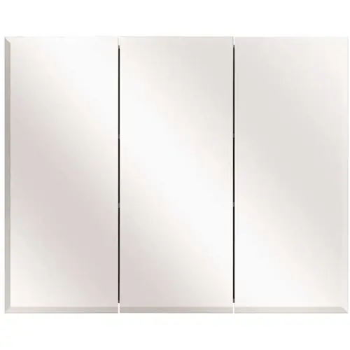 Glacier Bay 45401 36-3/8 in. W x 30-3/16 in. H Frameless Surface-Mount Tri-View Bathroom Medicine Cabinet White