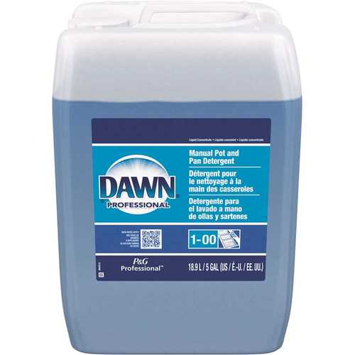 Dawn 003700070681 Professional 5 Gal. Original Scent Manual Pot and Pan Dish Soap Clear Blue