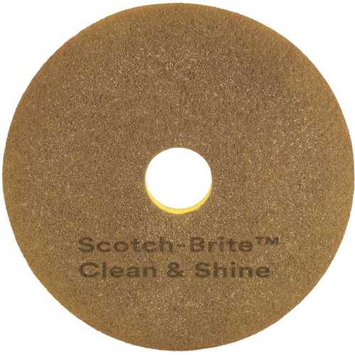 13 in. Scotch-Brite Clean and Shine Pad Yellow/Gold - pack of 5