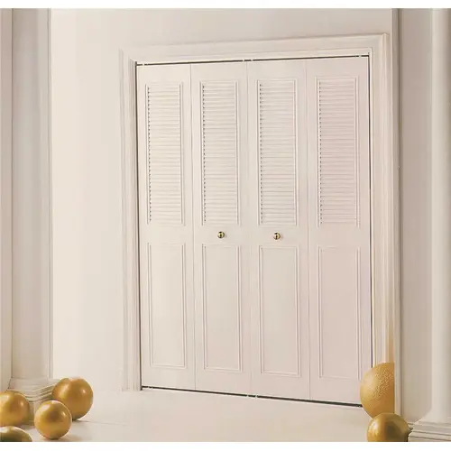 Dunbarton Corporation 5080 4PNL CLASSIC DUNBARTON THE CLASSIC METAL BI-FOLD DOOR, IVORY, 4 PANEL, 60X96 IN