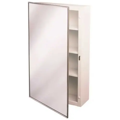 Proplus 561279 16 in. x 22 in. Surface Mount Medicine Cabinet in Chrome Sliver