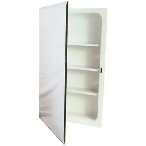 Proplus 561280 16 in. x 20 in. Recessed Medicine Cabinet in White Sliver