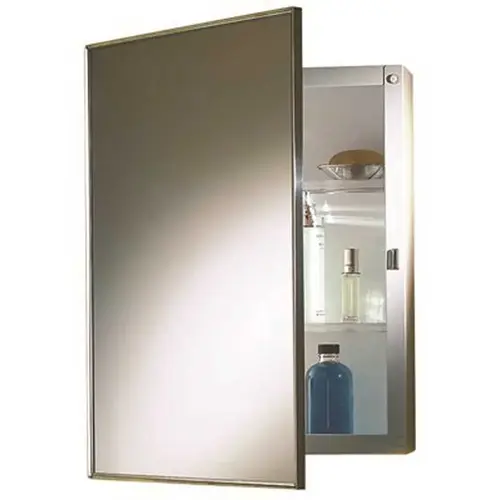 Proplus 592047 16 in. x 22 in. Recessed Medicine Cabinet in White Sliver