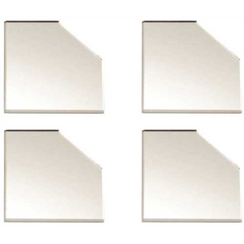 MirrEdge 32504 3 in. x 3 in. Acrylic Mirror Corner Plates - pack of 4