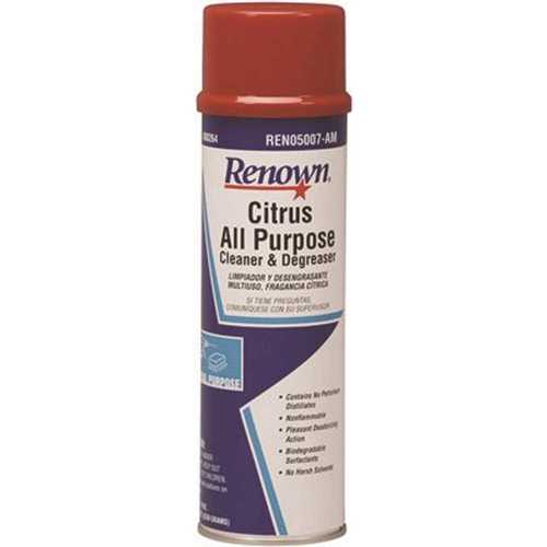 Renown 05007 / A0169 CITRUS ALL PURPOSE CLEANER DEGREASER AEROSOL, 19 OZ