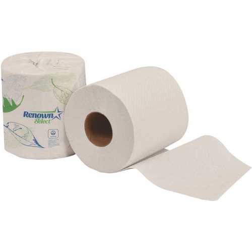 Single Roll 2-Ply 4.5 in. x 3.75 in. Toilet Paper (500 Sheets per Roll ) - pack of 96
