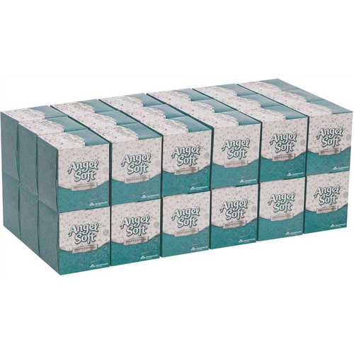 Angel Soft Professional Series 46580 White Premium Facial Tissue Cube Box - pack of 36