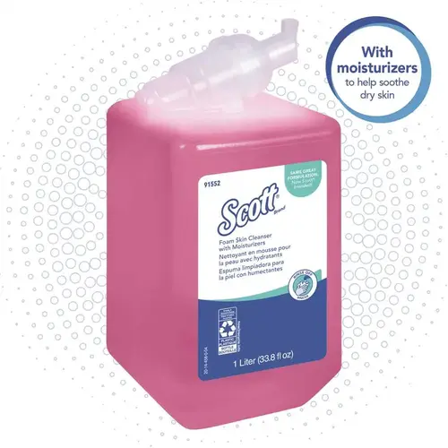 SCOTT 91552 Pro 1 l Floral Scent Liquid Hand Soap with Moisturizers, Pink (1 bottle)