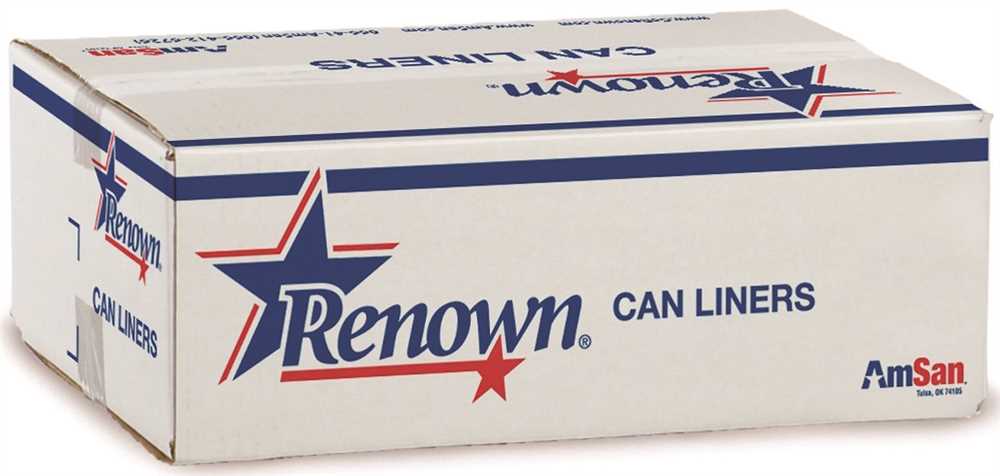 Renown REN16004 60 Gal. 16 mic 38 in. x 60 in. Natural Can Liner - pack of 200