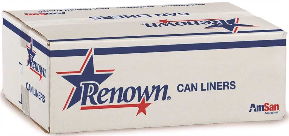 Renown REN21533RL 15 Gal. 0.70 mil 24 in. x 32 in. Black Can Liner BLK - pack of 500