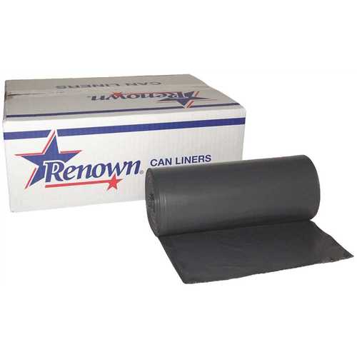 Waste Can Liners, 56 Gal, 14 Microns, 43" X 46", Natural, 20 Bags/Roll