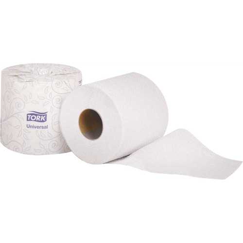 Tork TM1616S 2-Ply Universal Single Roll Toilet Paper (500-Sheets per Roll, ) White - pack of 96