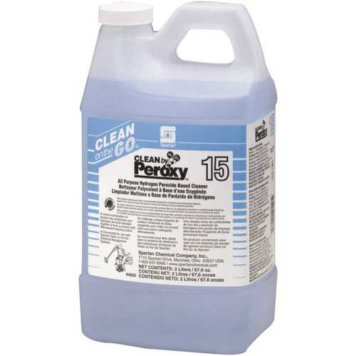 SPARTAN CHEMICAL COMPANY 482002 2 Liter Clean by Peroxy Spring Rain Scent Multi-Purpose Cleaner