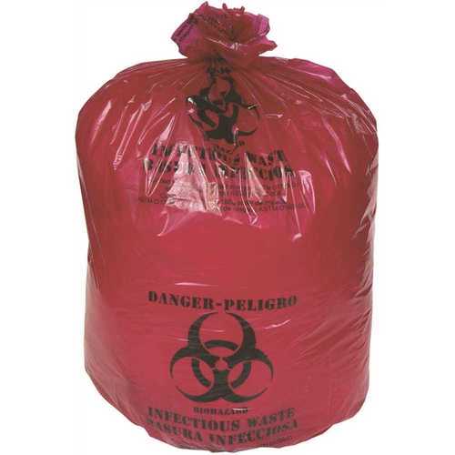 Berry Plastics LHCP3043HPR 20 Gal. Low-Density Red Trash Bags - pack of 60